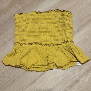 Urban Outfitters Yellow Cropped Tube Top